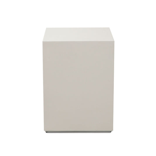 Montage Square End Table in Ivory Faux Cement Finish by Diamond Sofa