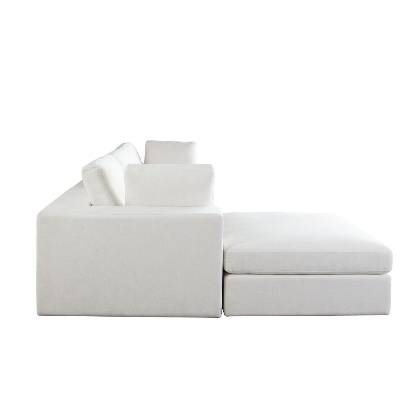 Muse 4PC Modular Reversible Chaise Sectional in Mist White Performance Fabric by Diamond Sofa
