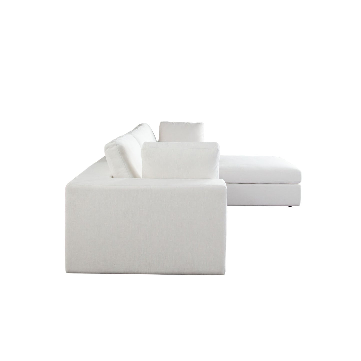 Muse 4PC Modular Reversible Chaise Sectional in Mist White Performance Fabric by Diamond Sofa