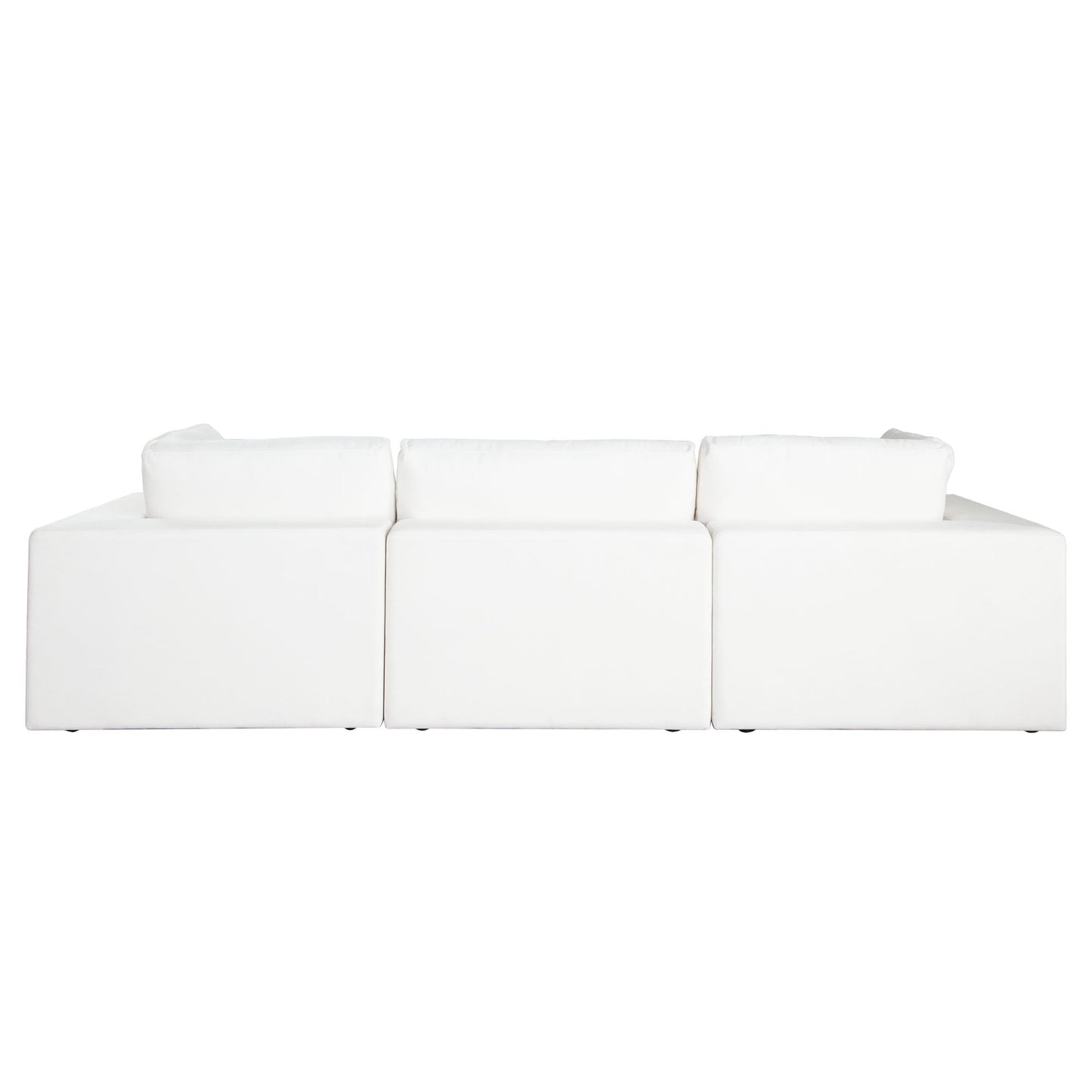 Muse 4PC Modular Reversible Chaise Sectional in Mist White Performance Fabric by Diamond Sofa