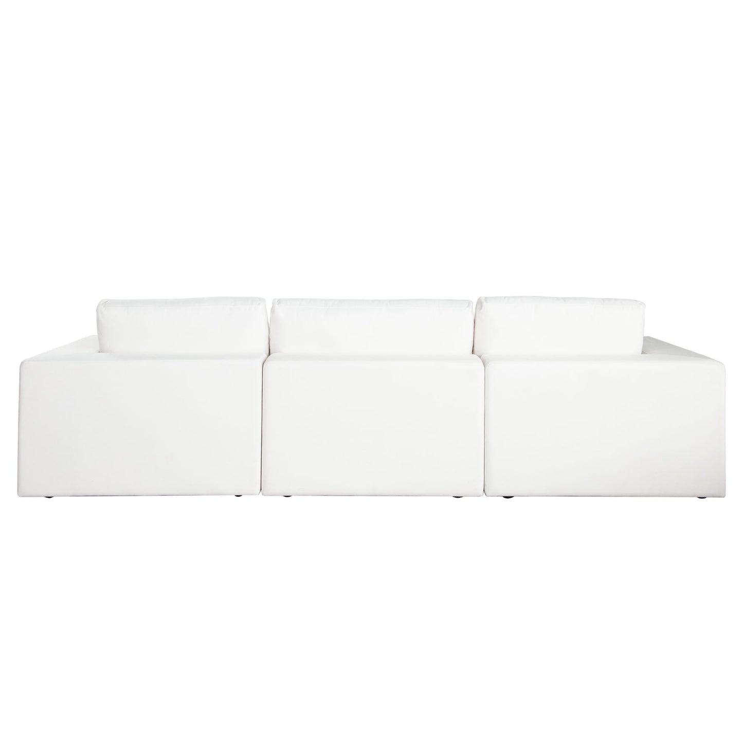 Muse 4PC Modular Reversible Chaise Sectional in Mist White Performance Fabric by Diamond Sofa