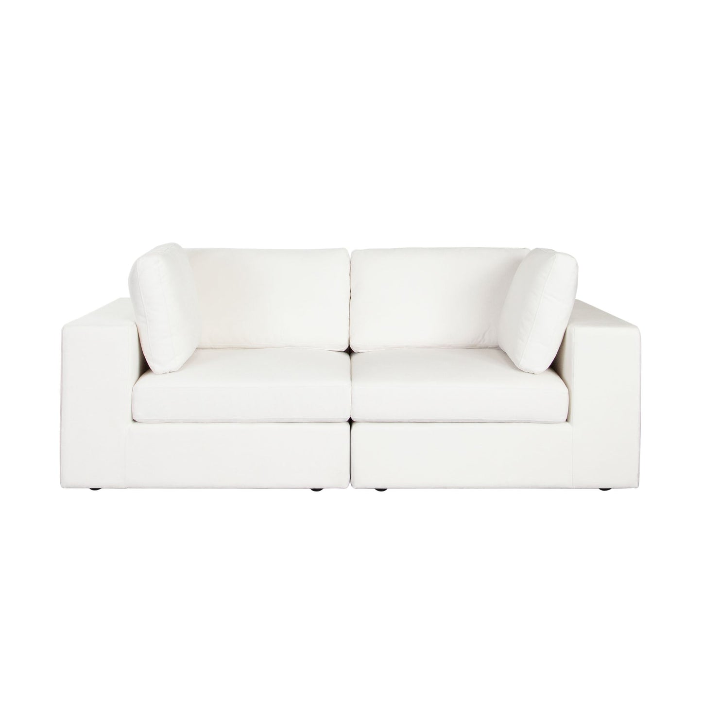 Muse 2PC Modular Sofa in Mist White Performance Fabric by Diamond Sofa