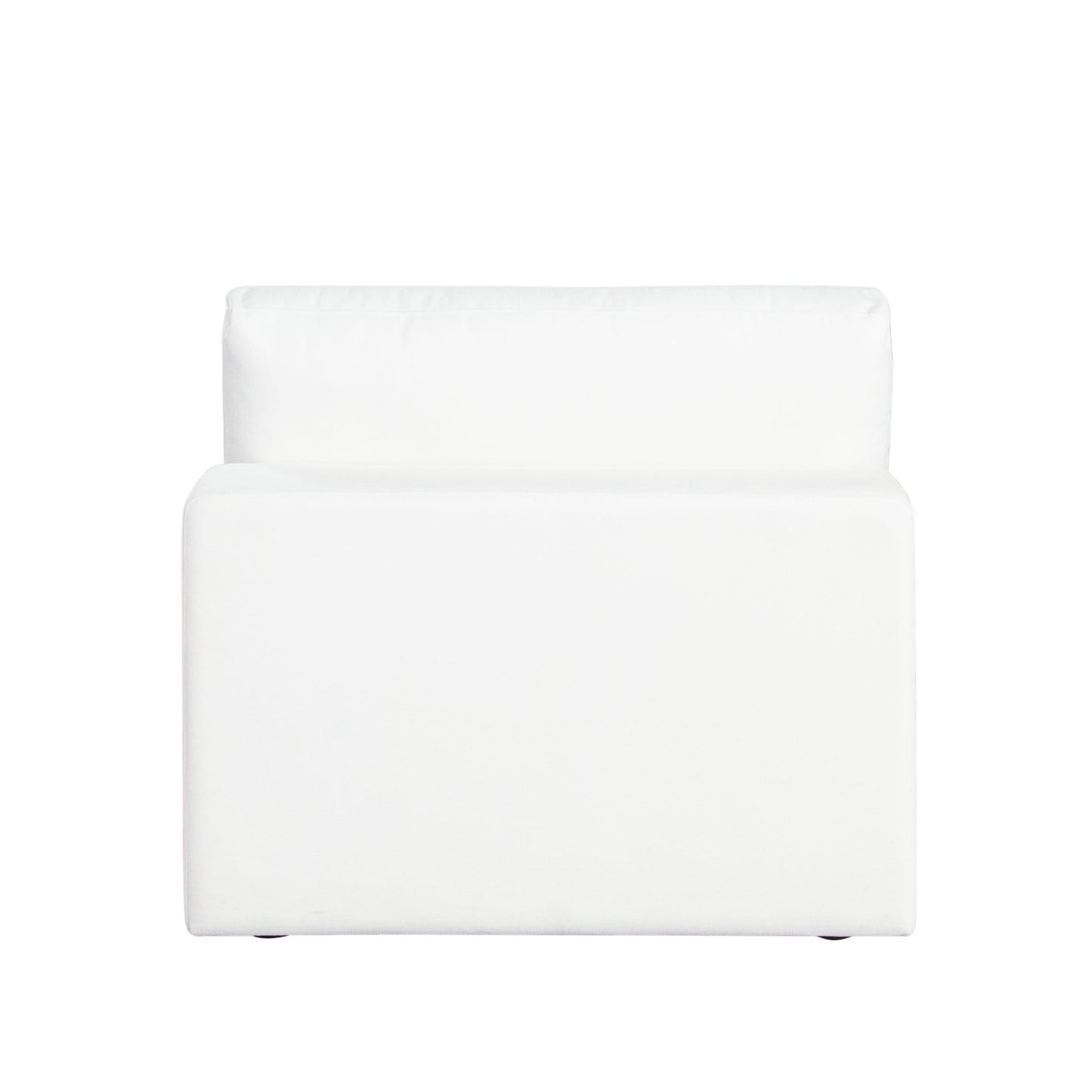 Muse Armless Chair in Mist White Performance Fabric by Diamond Sofa