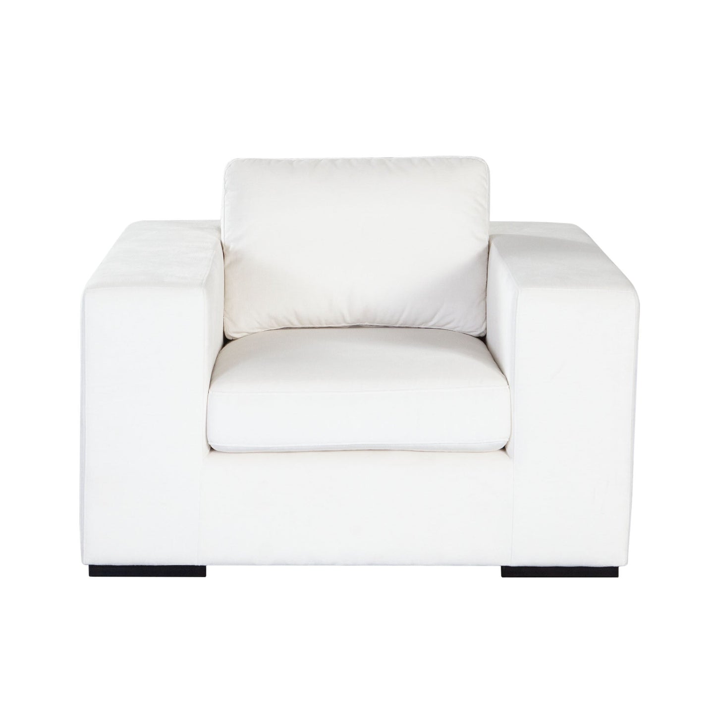 Muse Accent Chair in Mist White Performance Fabric by Diamond Sofa