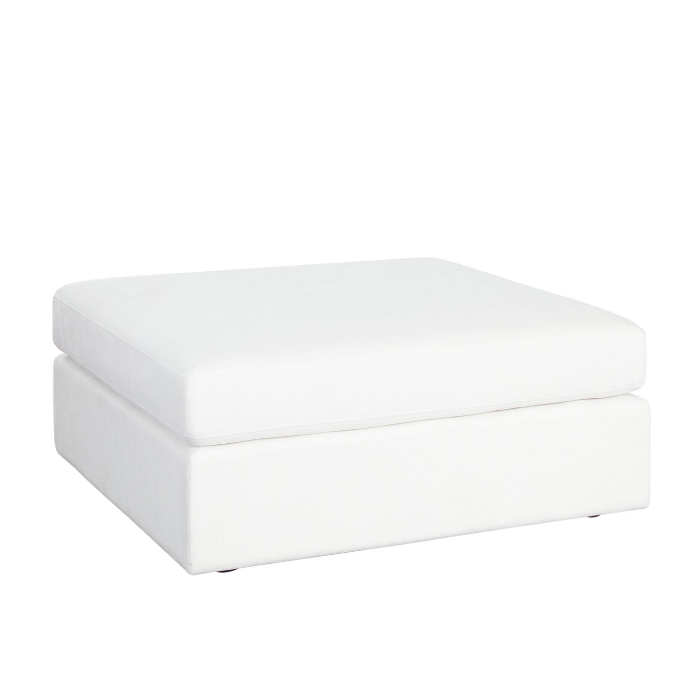 Muse Ottoman in Mist White Performance Fabric by Diamond Sofa