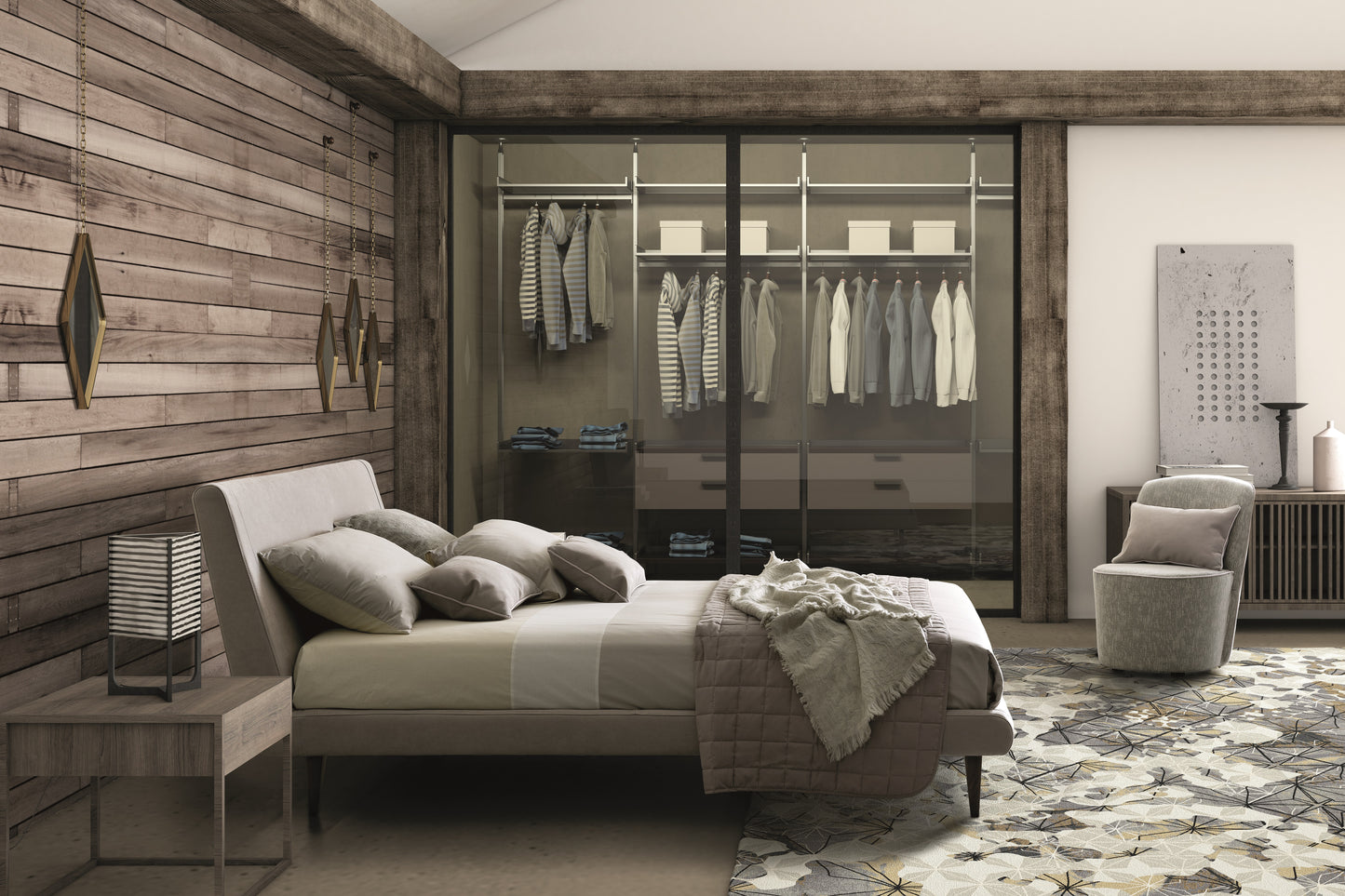 J&M Furniture Metropolitan Fabric Queen Bed