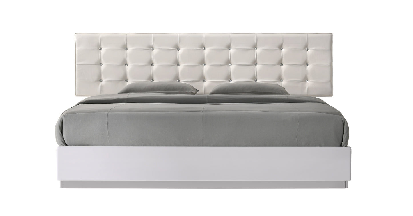 J&M Furniture Milan Queen Size Bed in White