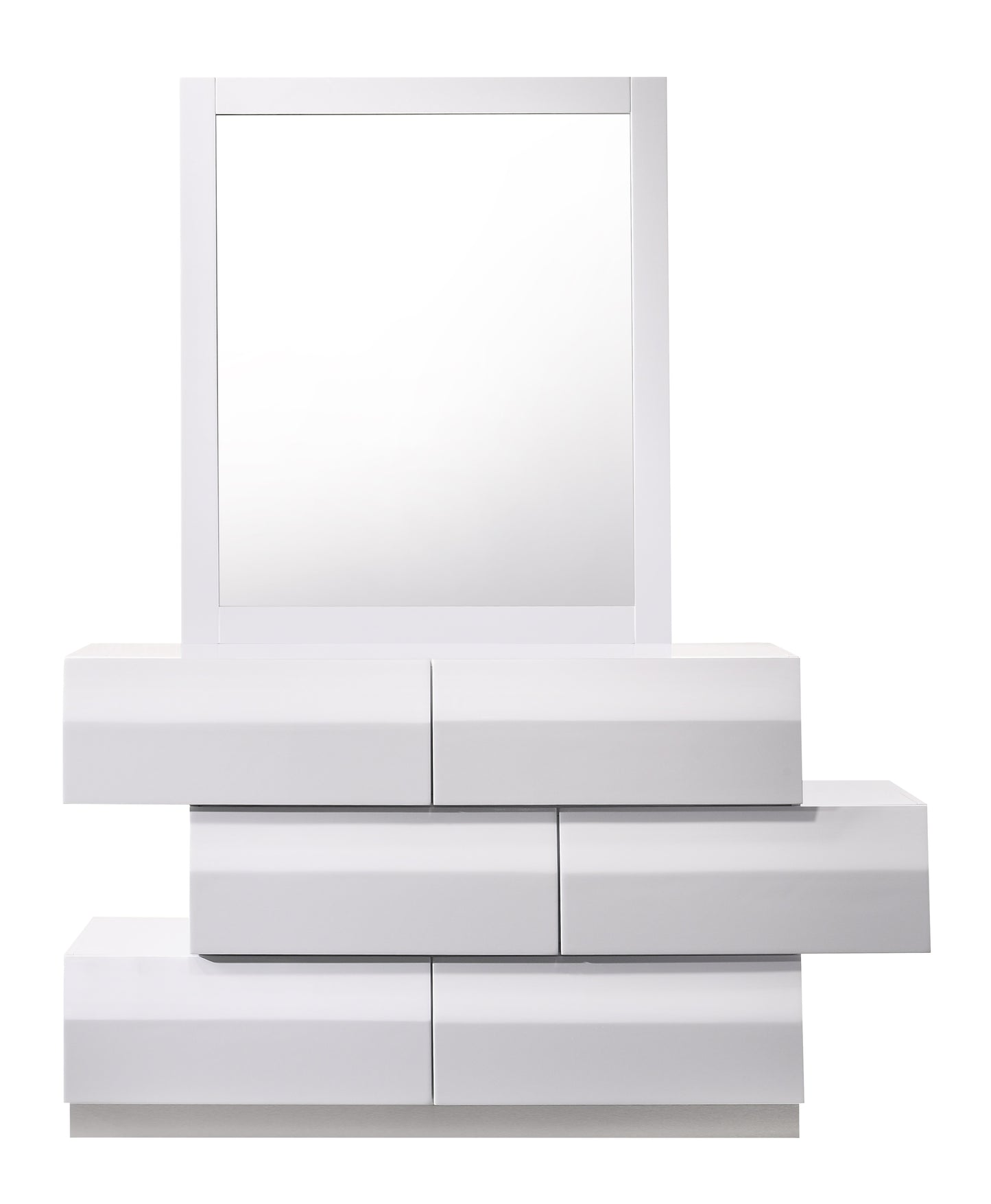 J&M Furniture Milan Dresser & Mirror in White