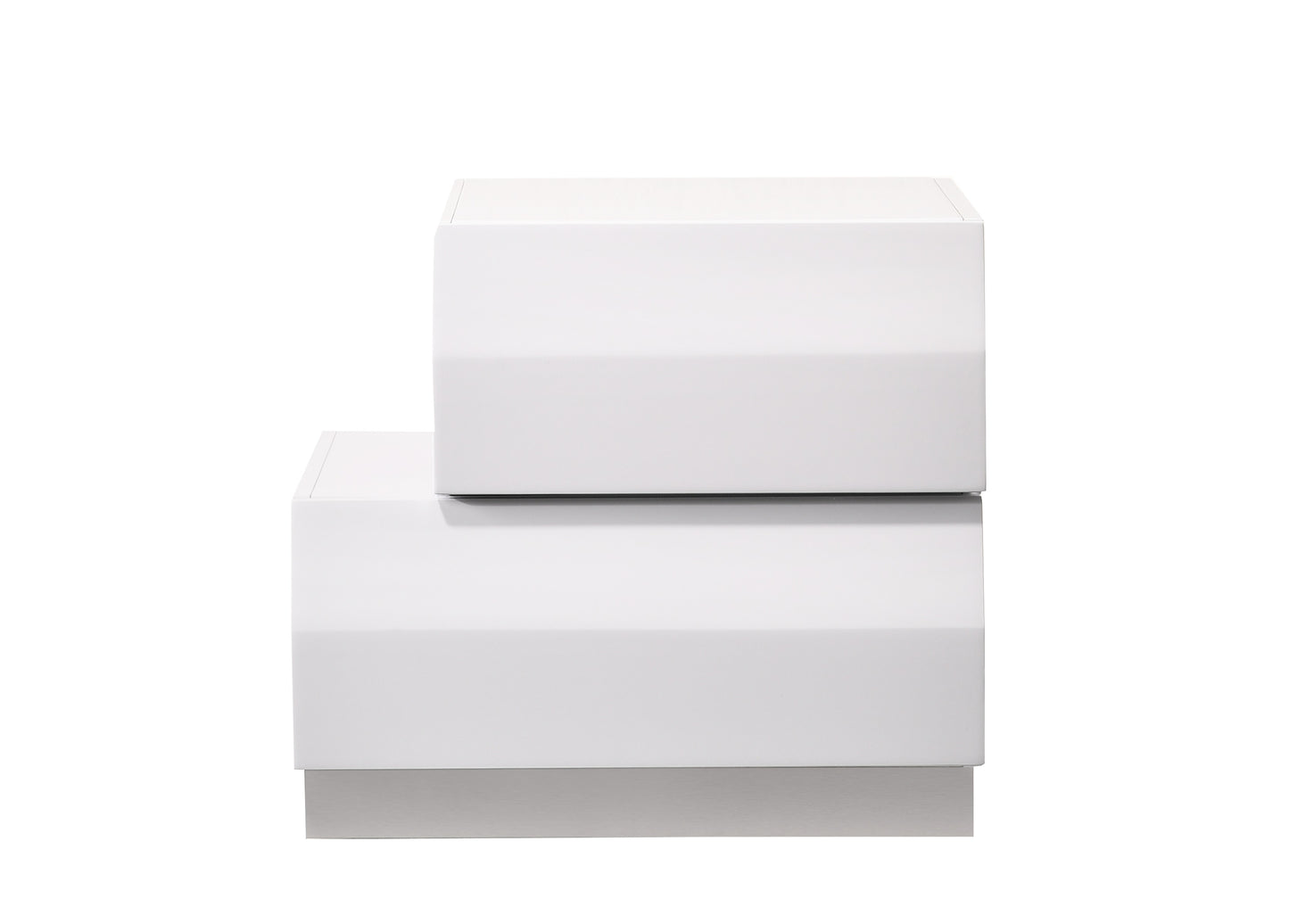 J&M Furniture Milan Left Facing Night Stand in White