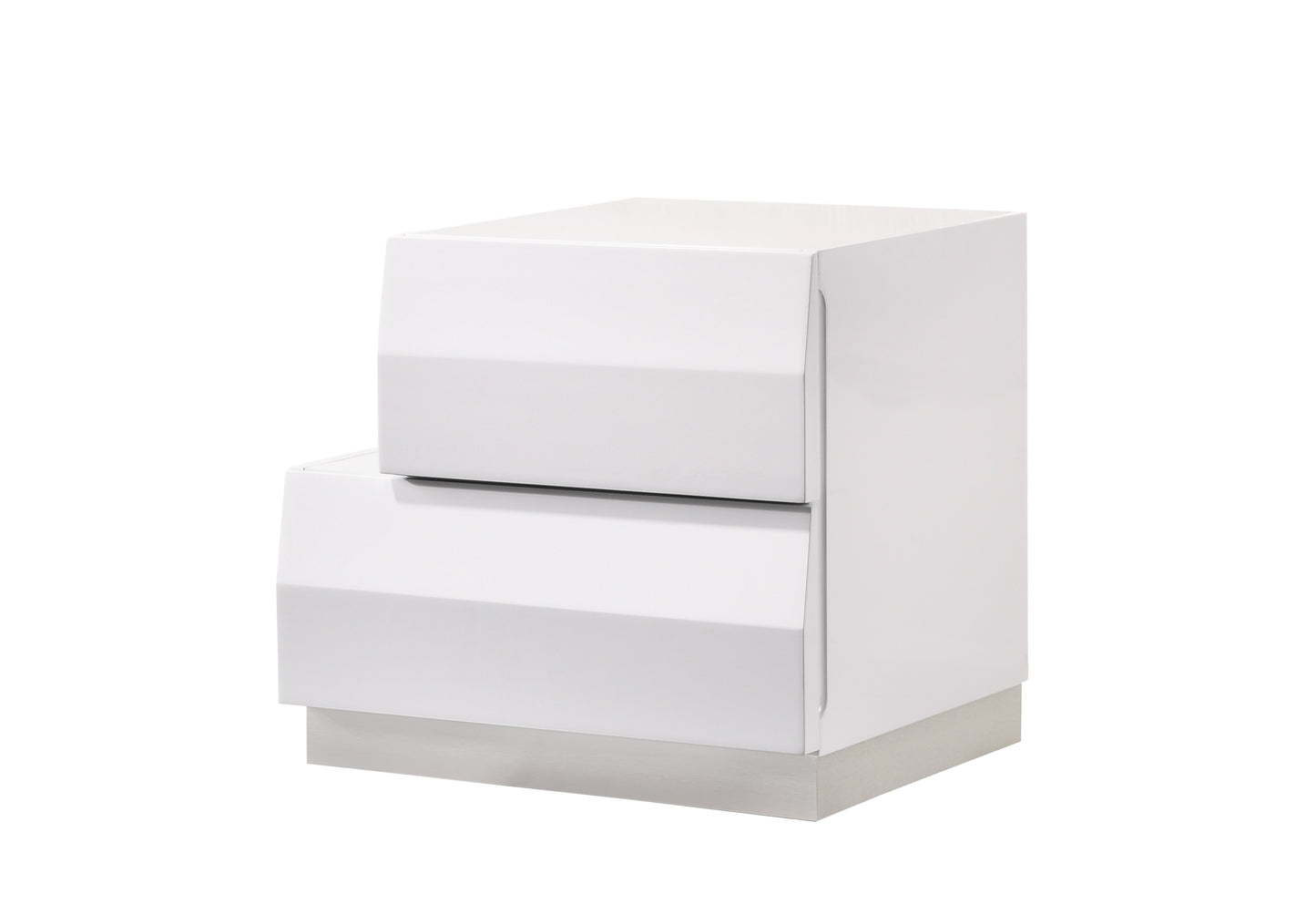 J&M Furniture Milan Left Facing Night Stand in White