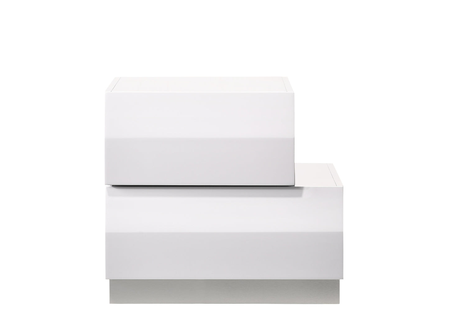 J&M Furniture Milan Right Facing Night Stand in White