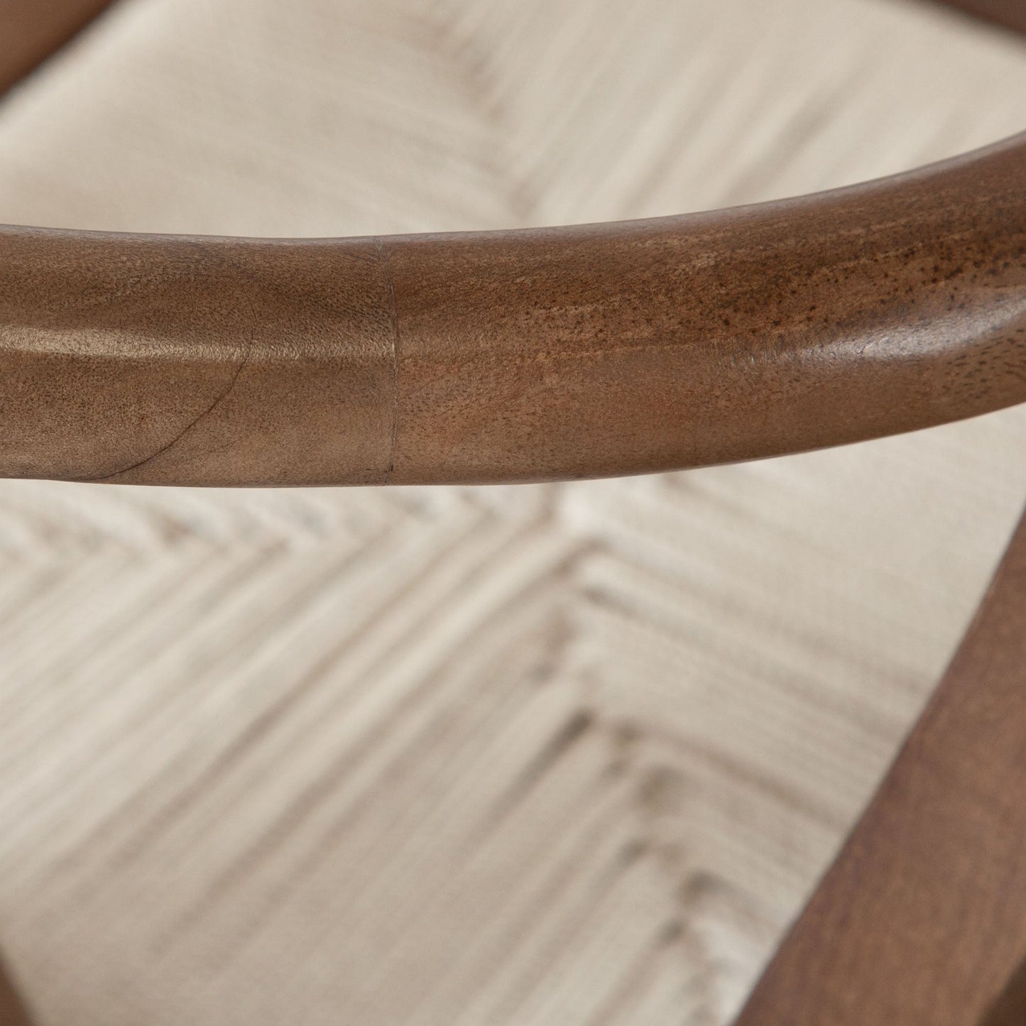 Nara Wishbone Wood Dining Chair in Walnut Finish w/ Woven Natural Rope Seat by Diamond Sofa