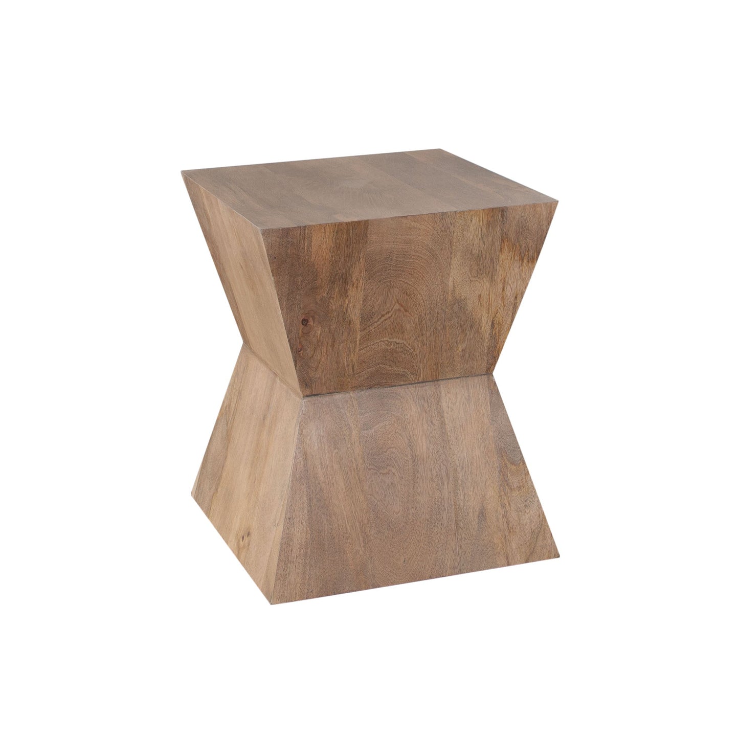Nara Sculptured Pedestal End Table in Caramel/Walnut Finish by Diamond Sofa