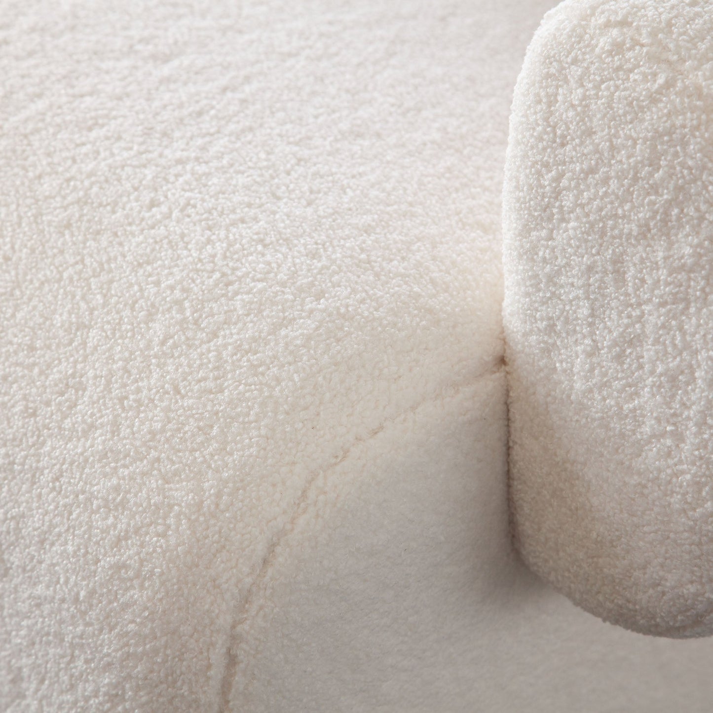 Noa Accent Chair in Ivory Sherpa Fabric by Diamond Sofa
