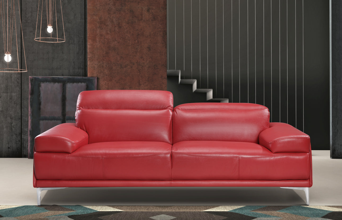 J&M Furniture Nicolo Sofa in Red