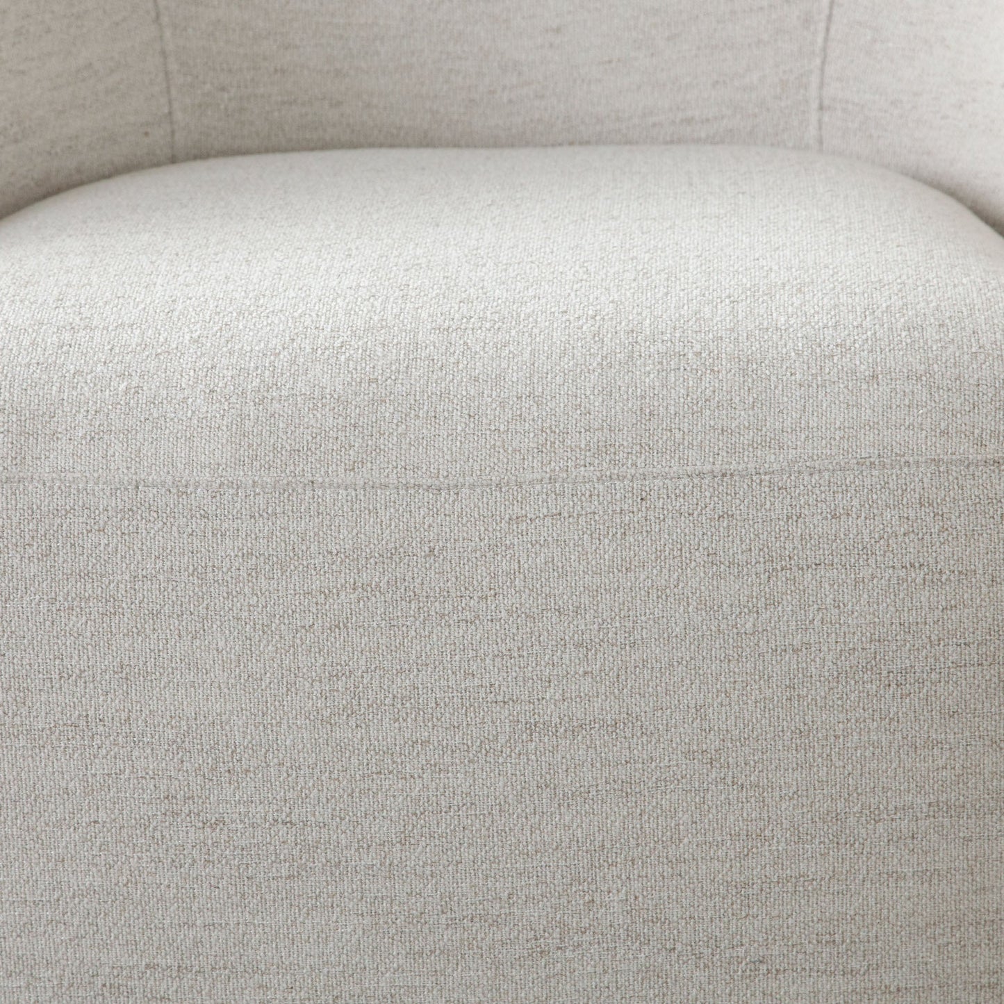 Opal Swivel Chair w/ Contoured Arm in Oat Polyester Fabric by Diamond Sofa
