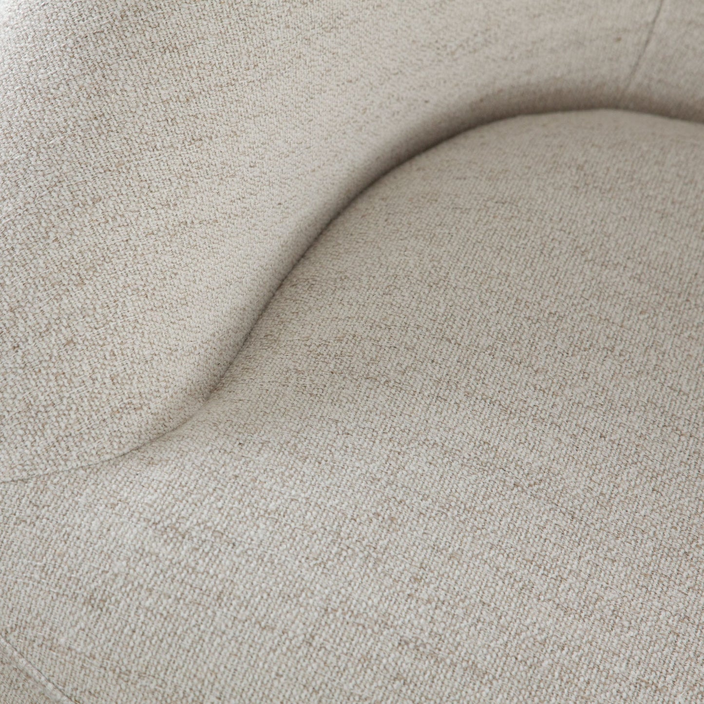 Opal Swivel Chair w/ Contoured Arm in Oat Polyester Fabric by Diamond Sofa