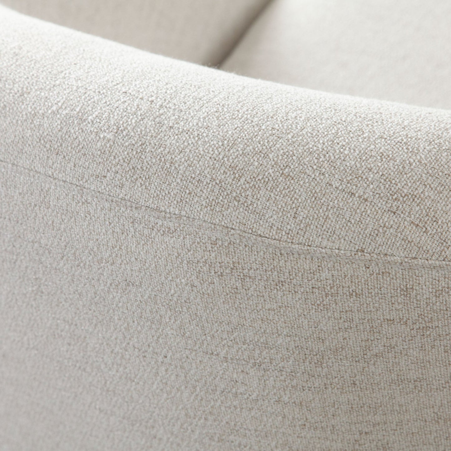 Opal Swivel Chair w/ Contoured Arm in Oat Polyester Fabric by Diamond Sofa