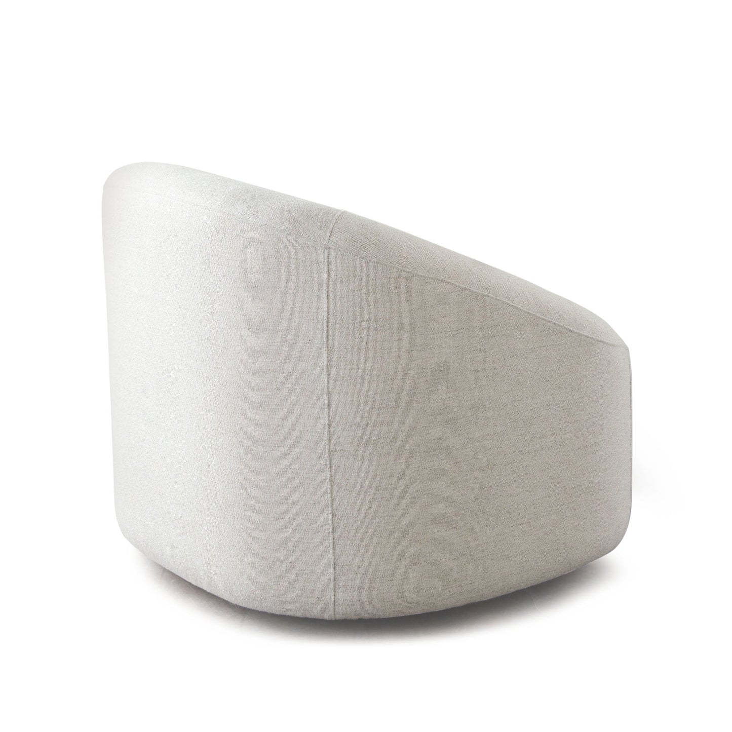 Opal Swivel Chair w/ Contoured Arm in Oat Polyester Fabric by Diamond Sofa