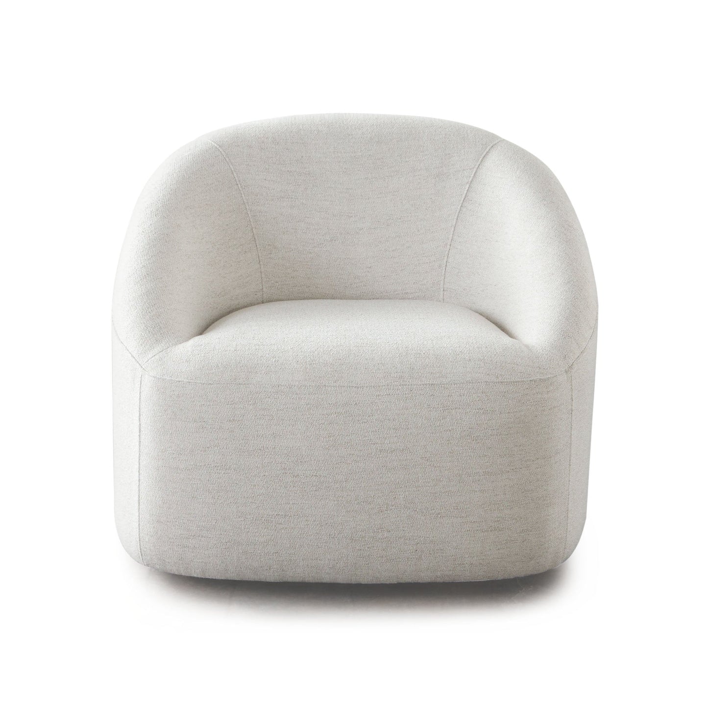 Opal Swivel Chair w/ Contoured Arm in Oat Polyester Fabric by Diamond Sofa