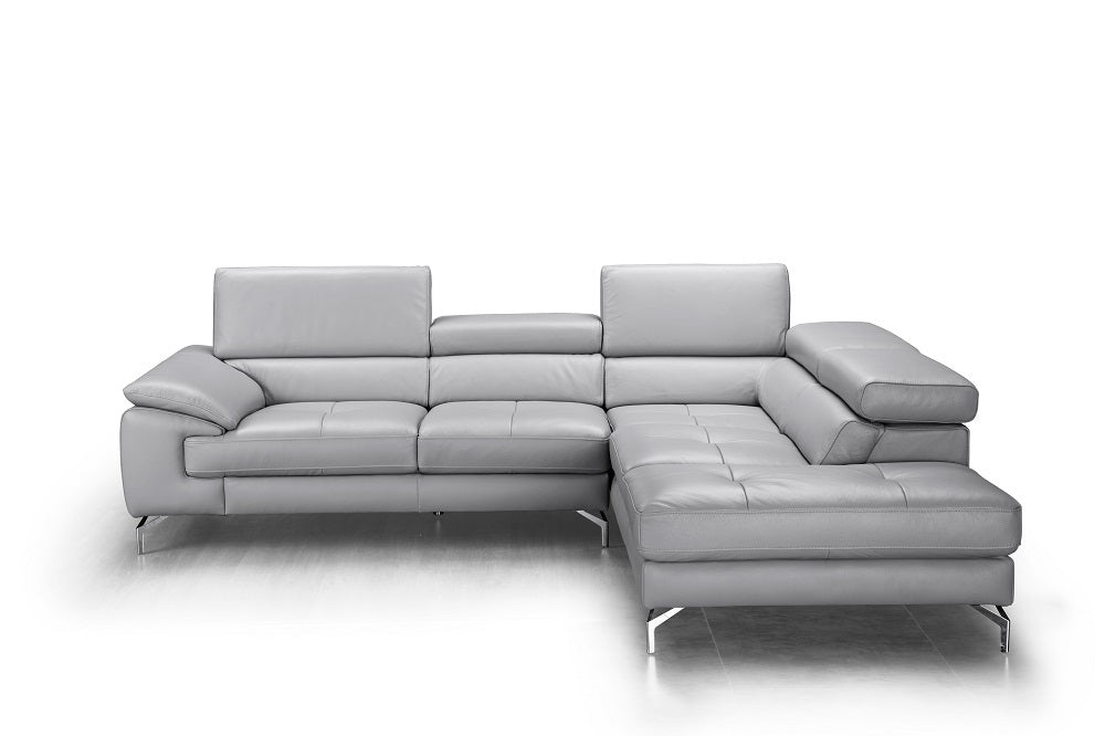 J&M Furniture Olivia Premium Leather Sectional In Right Facing Chaise