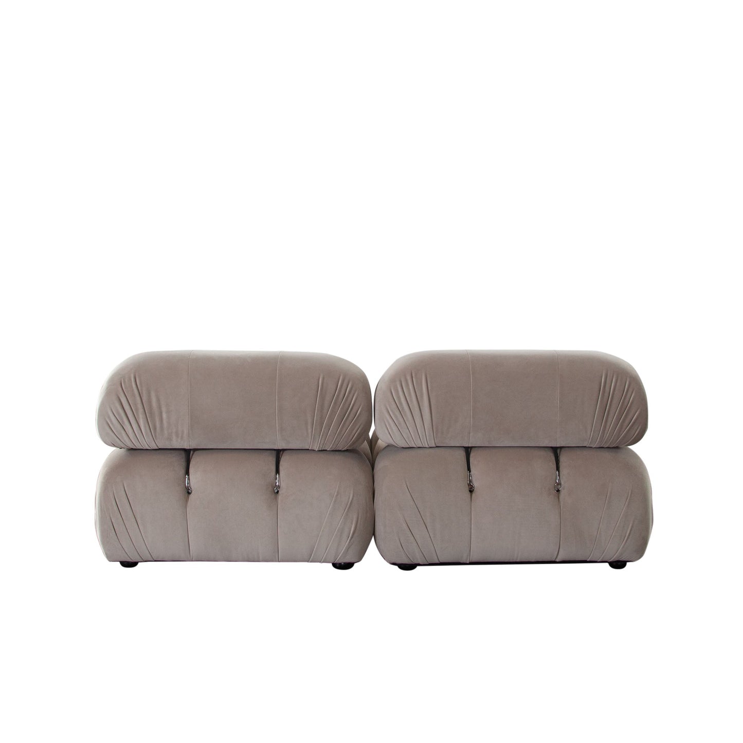 Paloma 2PC Modular 74 Inch Sofa in Mink Tan Velvet by Diamond Sofa