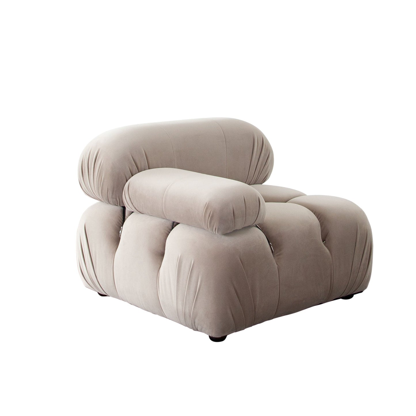 Paloma 5PC Modular 111 Inch Corner Sectional in Mink Tan Velvet by Diamond Sofa