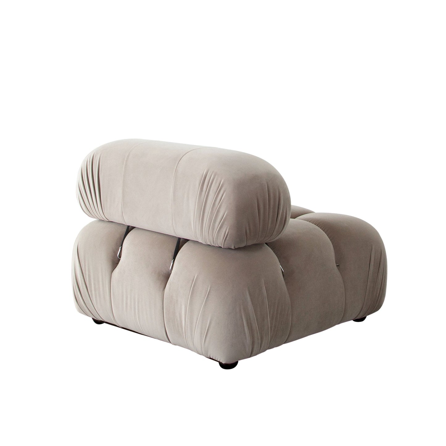 Paloma Armless Chair in Mink Tan Velvet by Diamond Sofa
