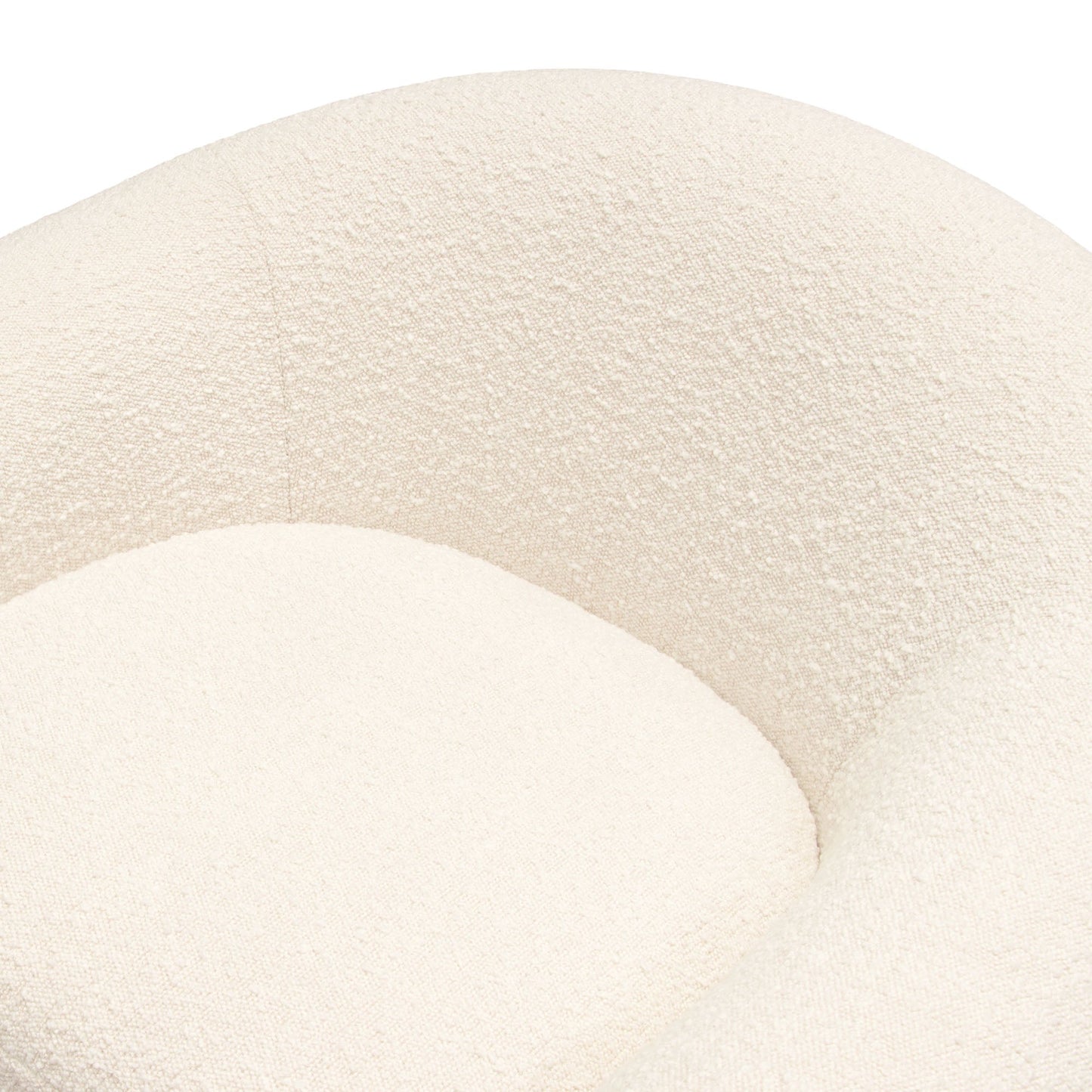 Pascal Swivel Chair in Bone Boucle Textured Fabric w/ Contoured Arms & Back by Diamond Sofa