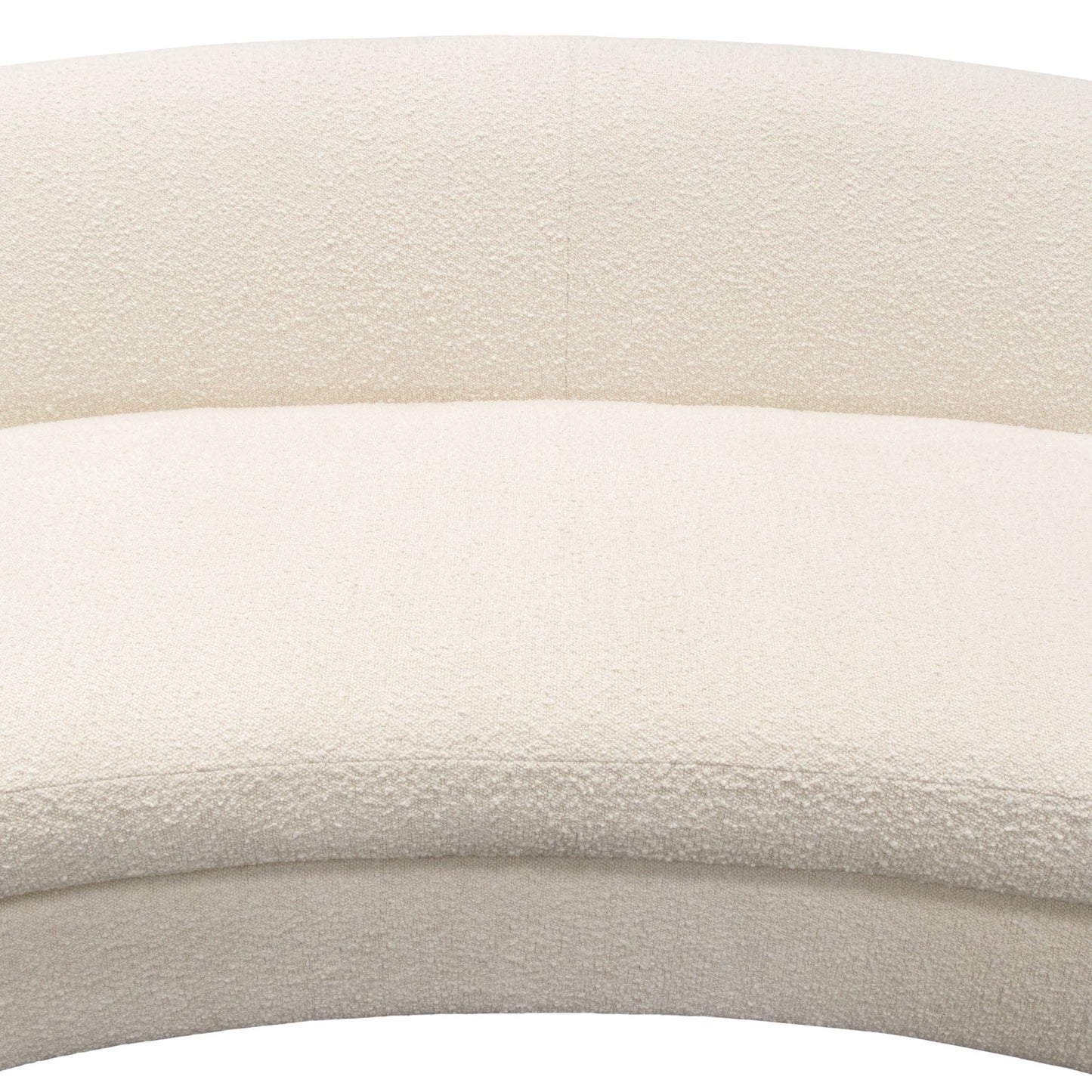 Pascal Sofa in Bone Boucle Textured Fabric w/ Contoured Arms & Back by Diamond Sofa