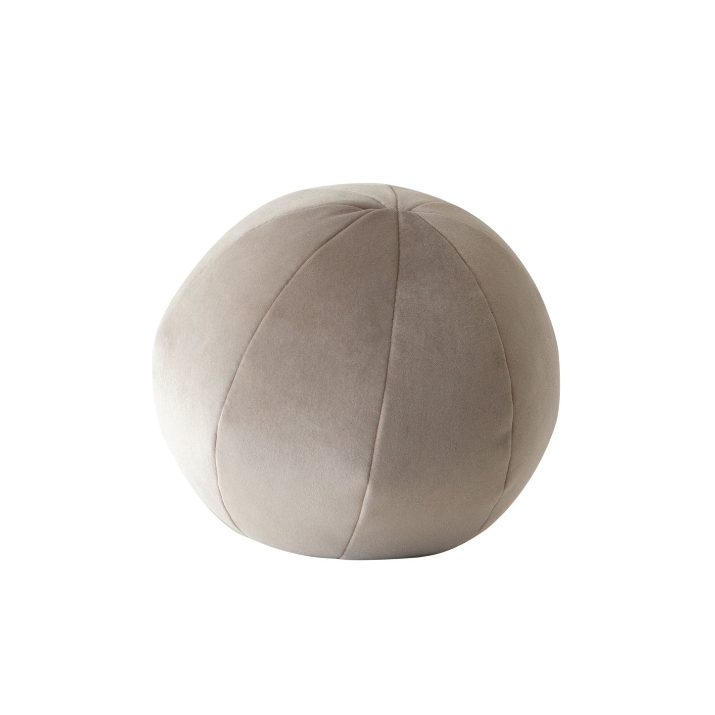 Set of (2) 10" Round Accent Pillows in Mink Tan Velvet by Diamond Sofa