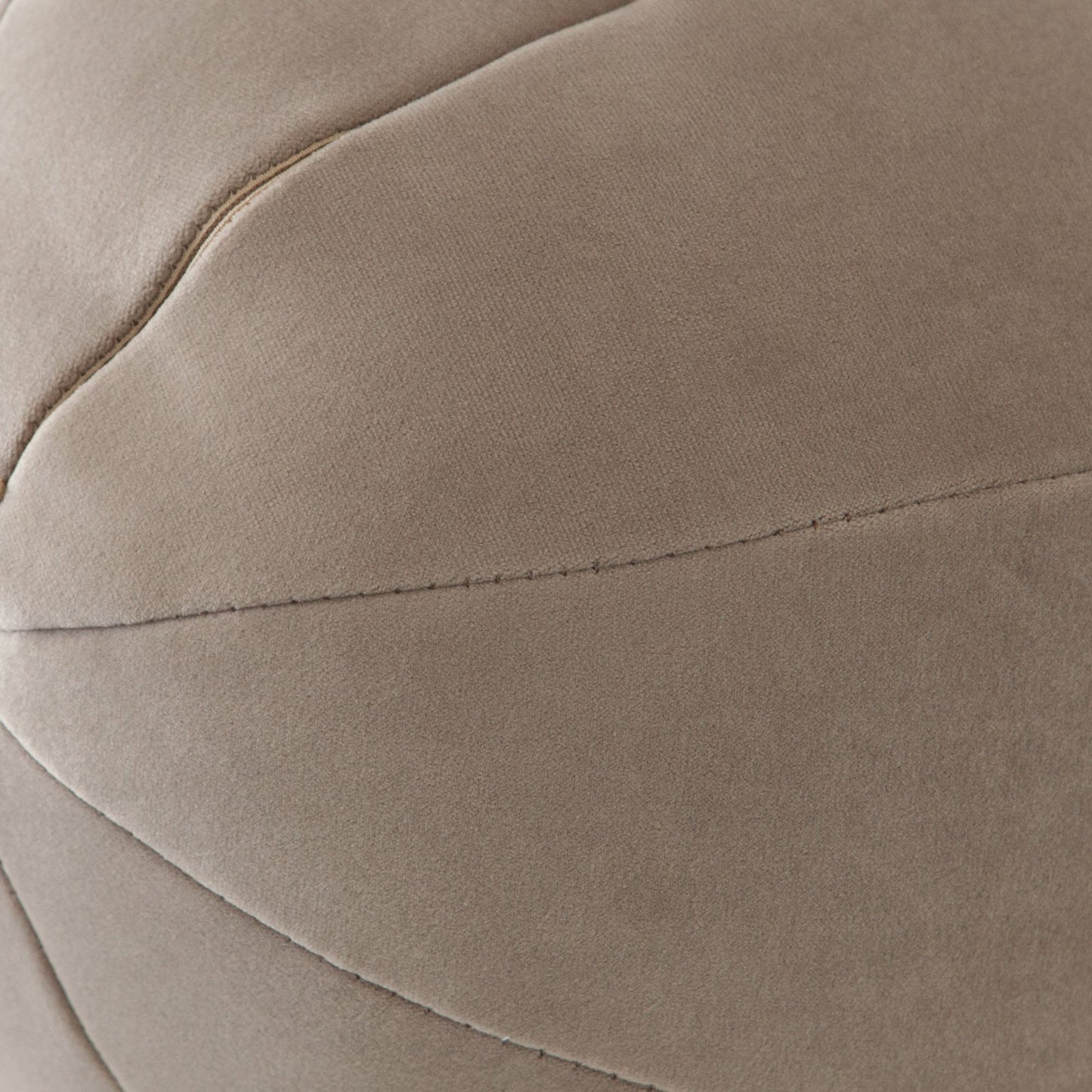 Set of (2) 10" Round Accent Pillows in Mink Tan Velvet by Diamond Sofa