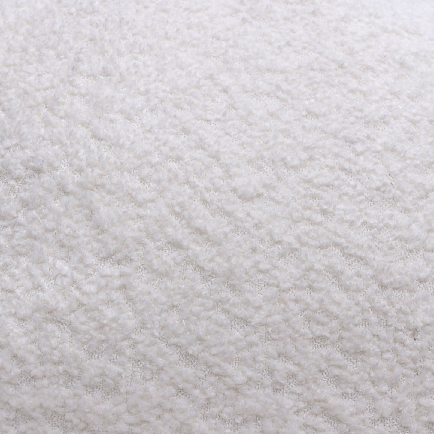 Single 14" Round Accent Pillow Ball in White Faux Shearling by Diamond Sofa