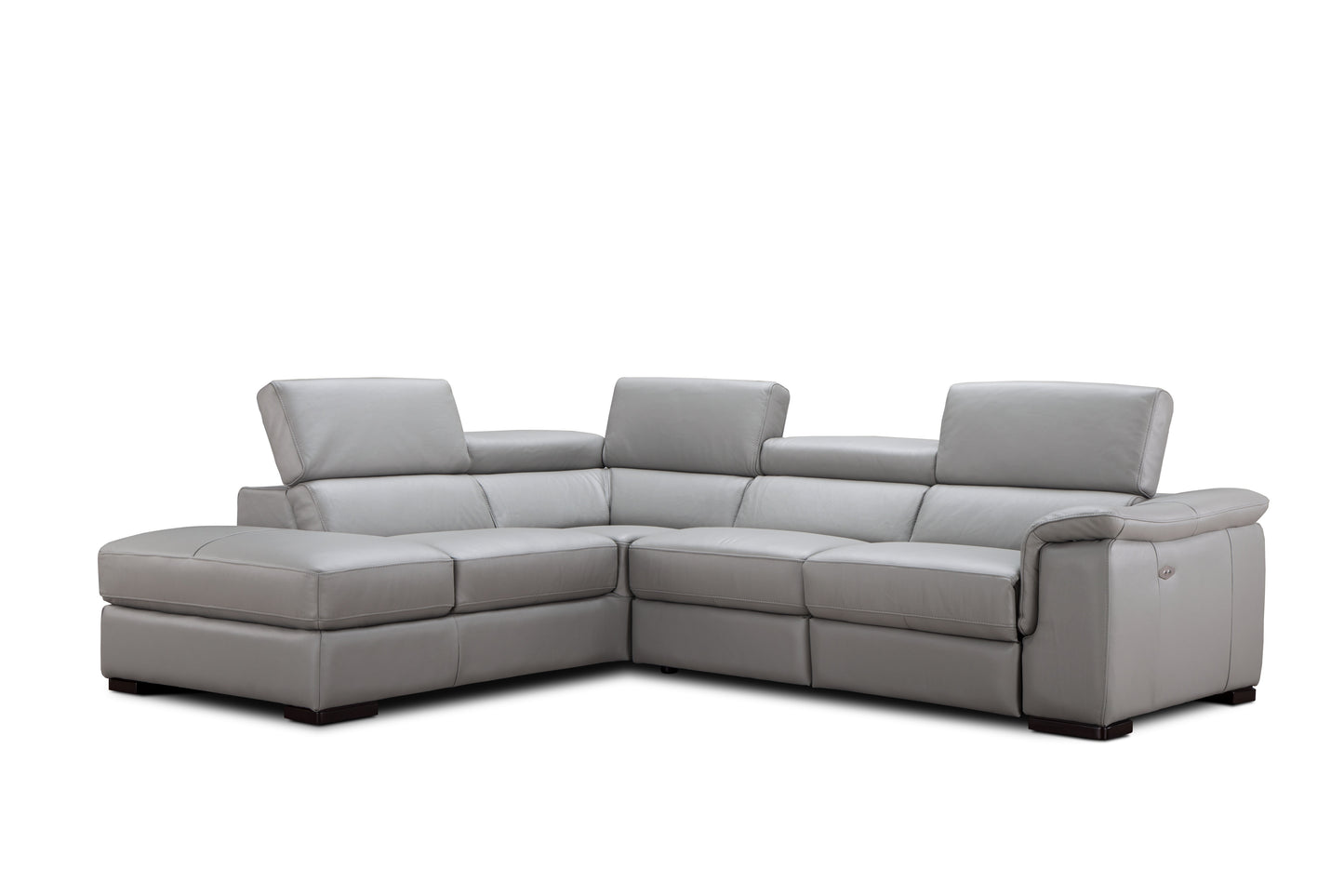 J&M Furniture Perla Premium Leather Sectional in Left Hand Facing Chaise