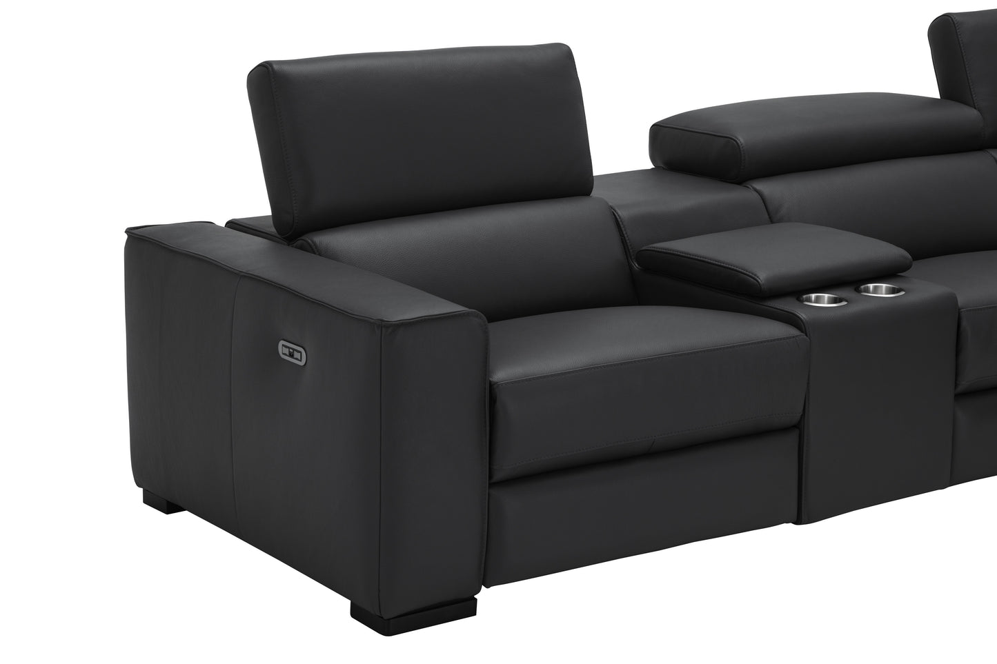 J&M Furniture Picasso Motion Sectional in Black