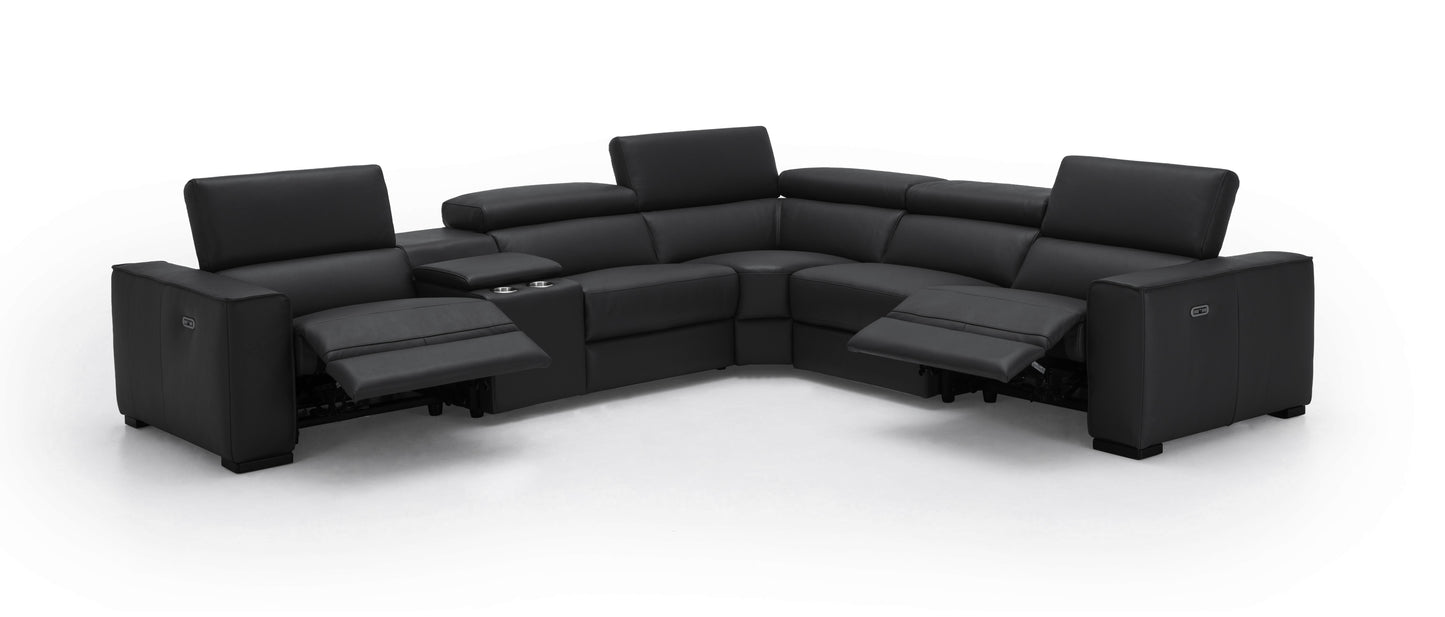 J&M Furniture Picasso Motion Sectional in Black