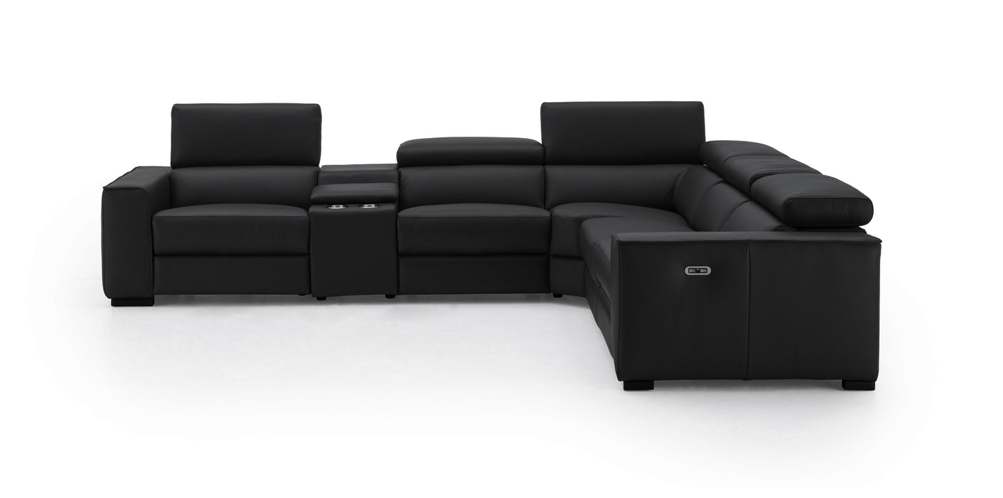 J&M Furniture Picasso Motion Sectional in Black
