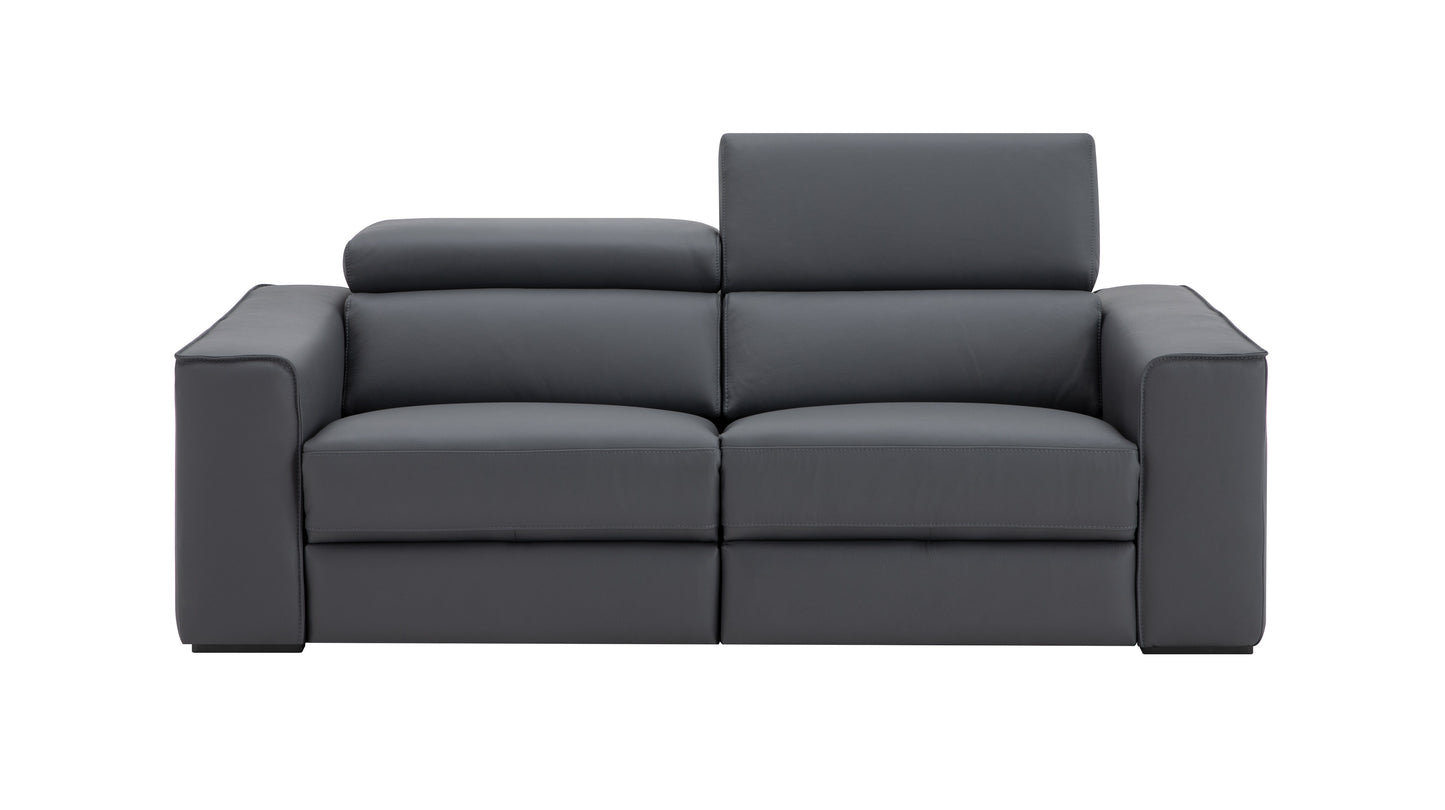 J&M Furniture Picasso Love Seat in Blue Grey