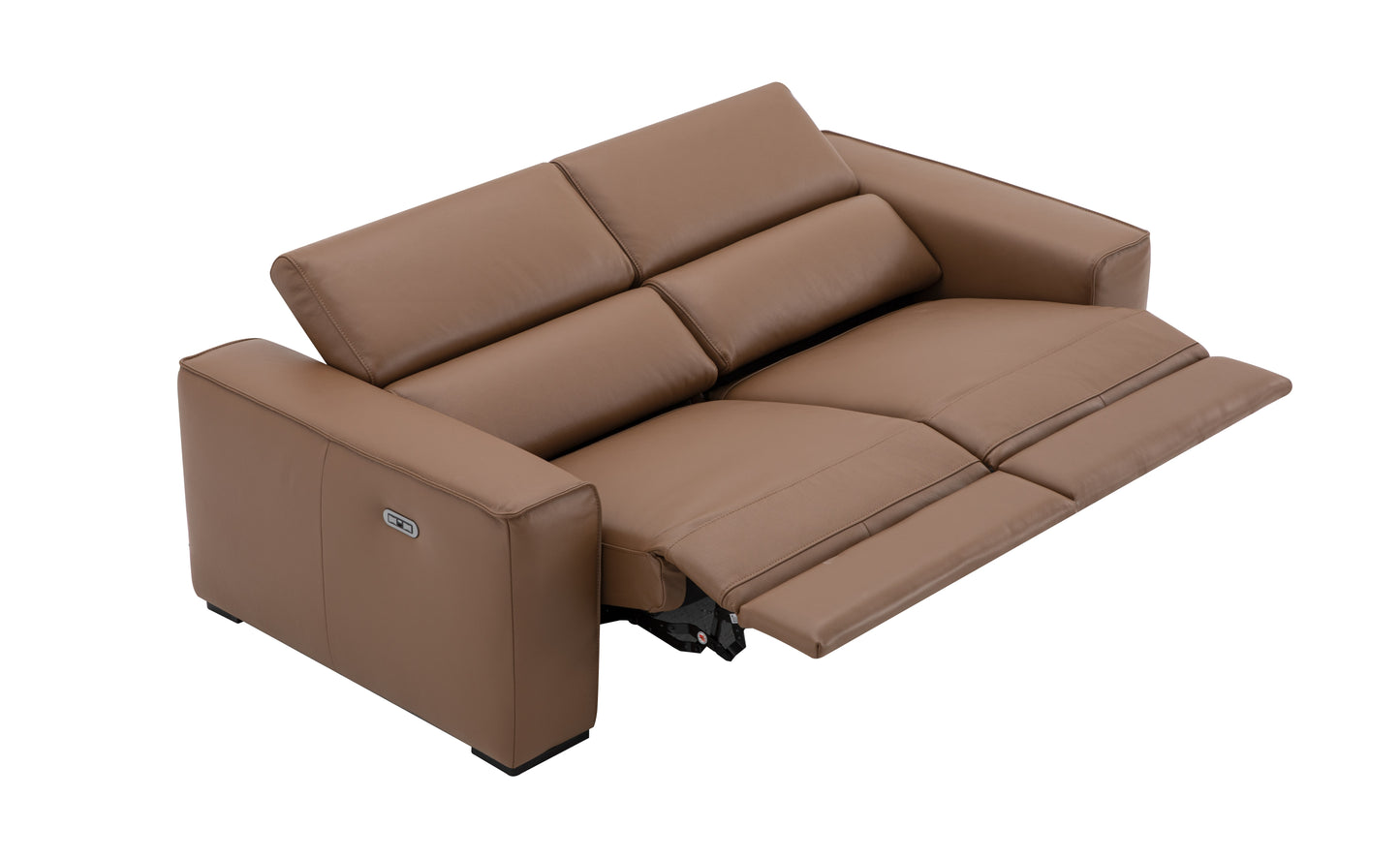 J&M Furniture Picasso Love Seat in Caramel