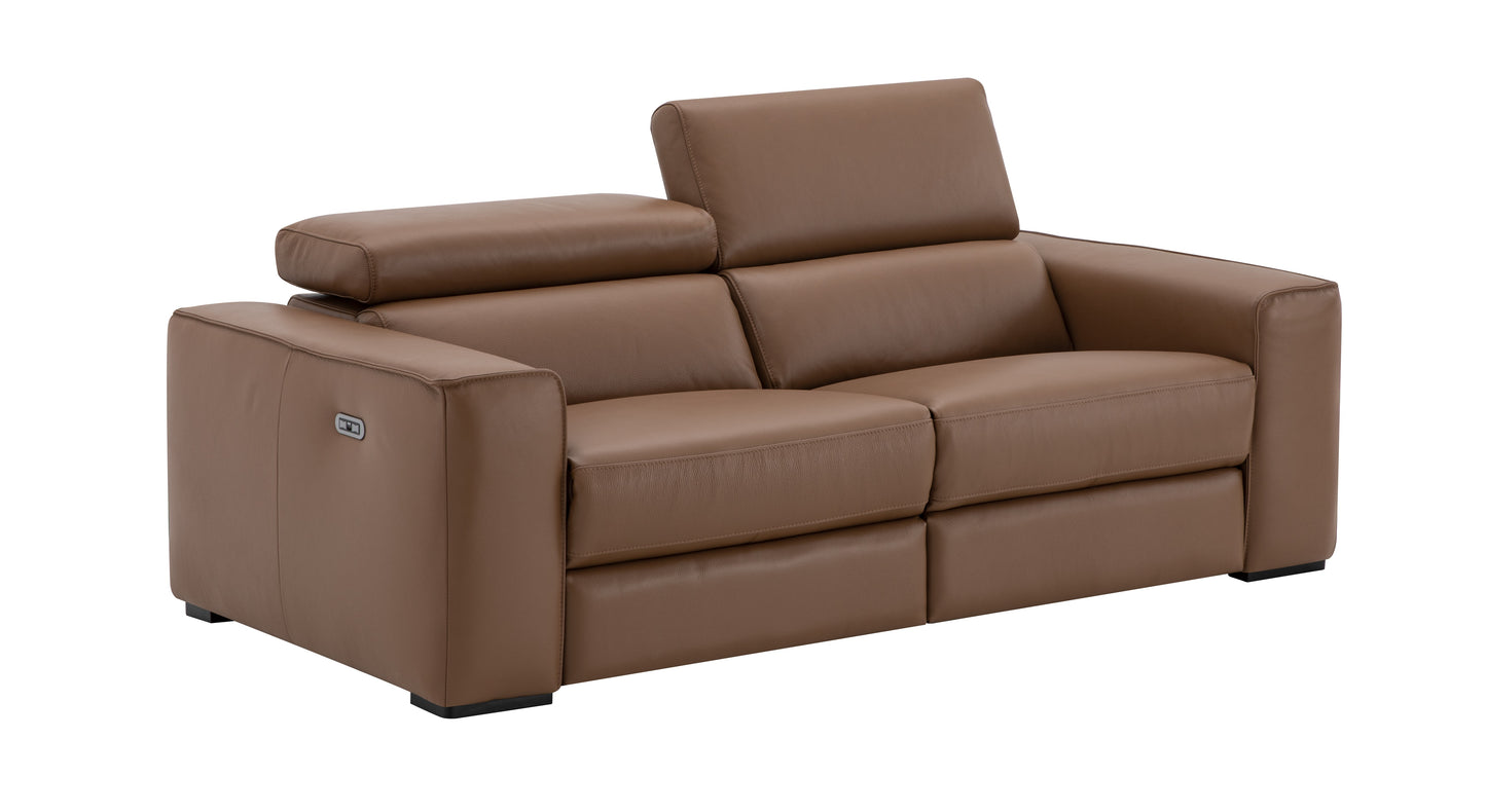 J&M Furniture Picasso Love Seat in Caramel