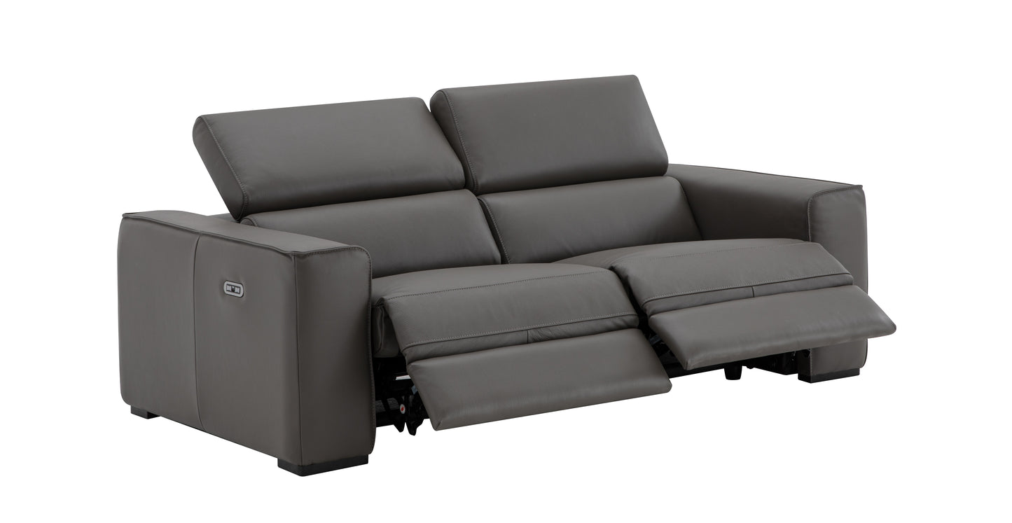 J&M Furniture Picasso Love Seat in Silver Grey