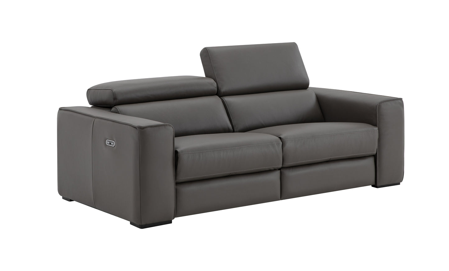 J&M Furniture Picasso Love Seat in Silver Grey