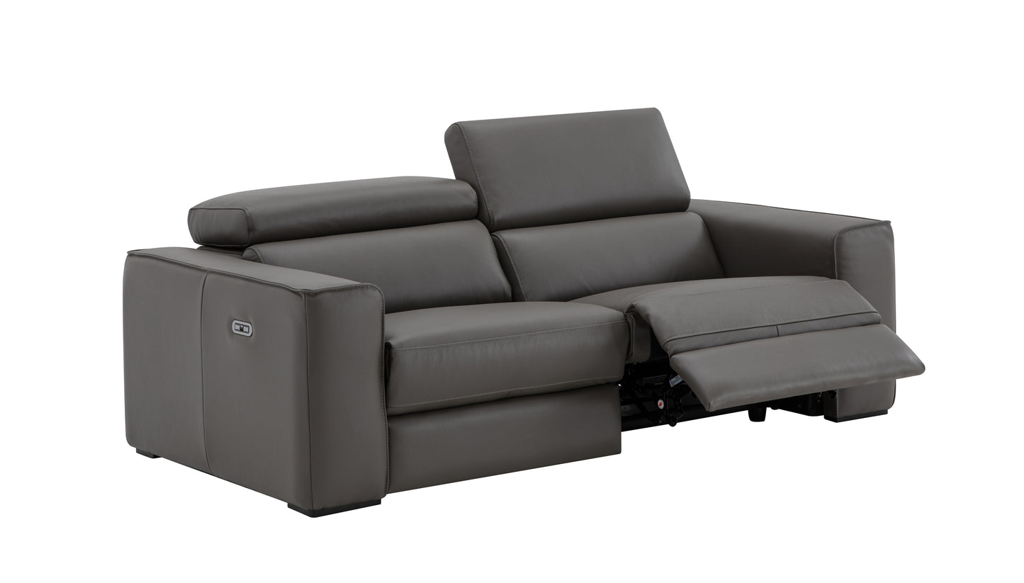 J&M Furniture Picasso Love Seat in Silver Grey