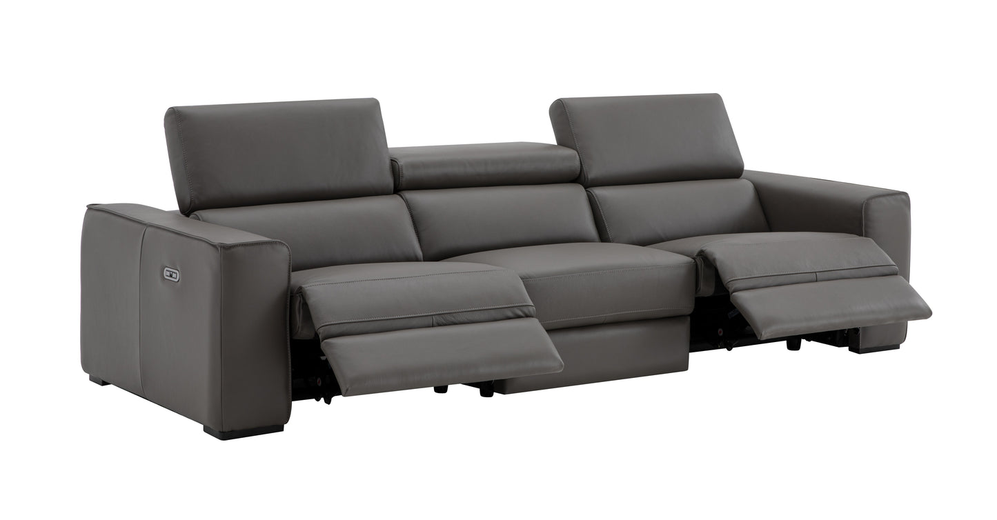 J&M Furniture Picasso Sofa in Silver Grey