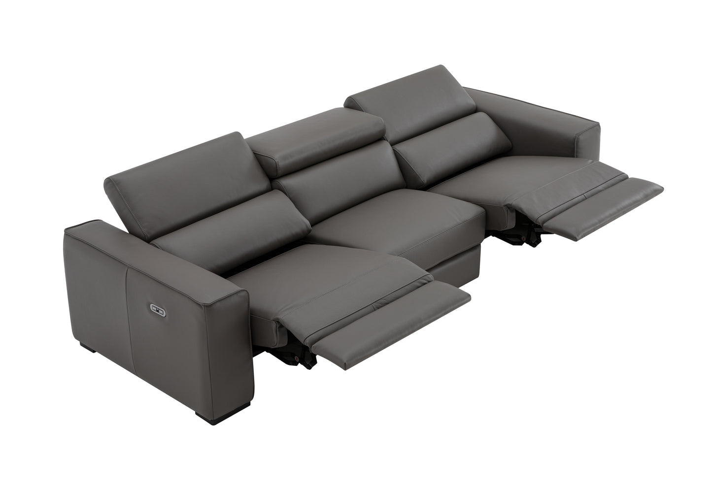 J&M Furniture Picasso Sofa in Silver Grey