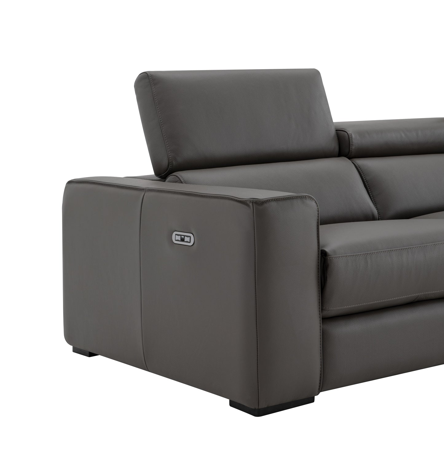 J&M Furniture Picasso Sofa in Silver Grey