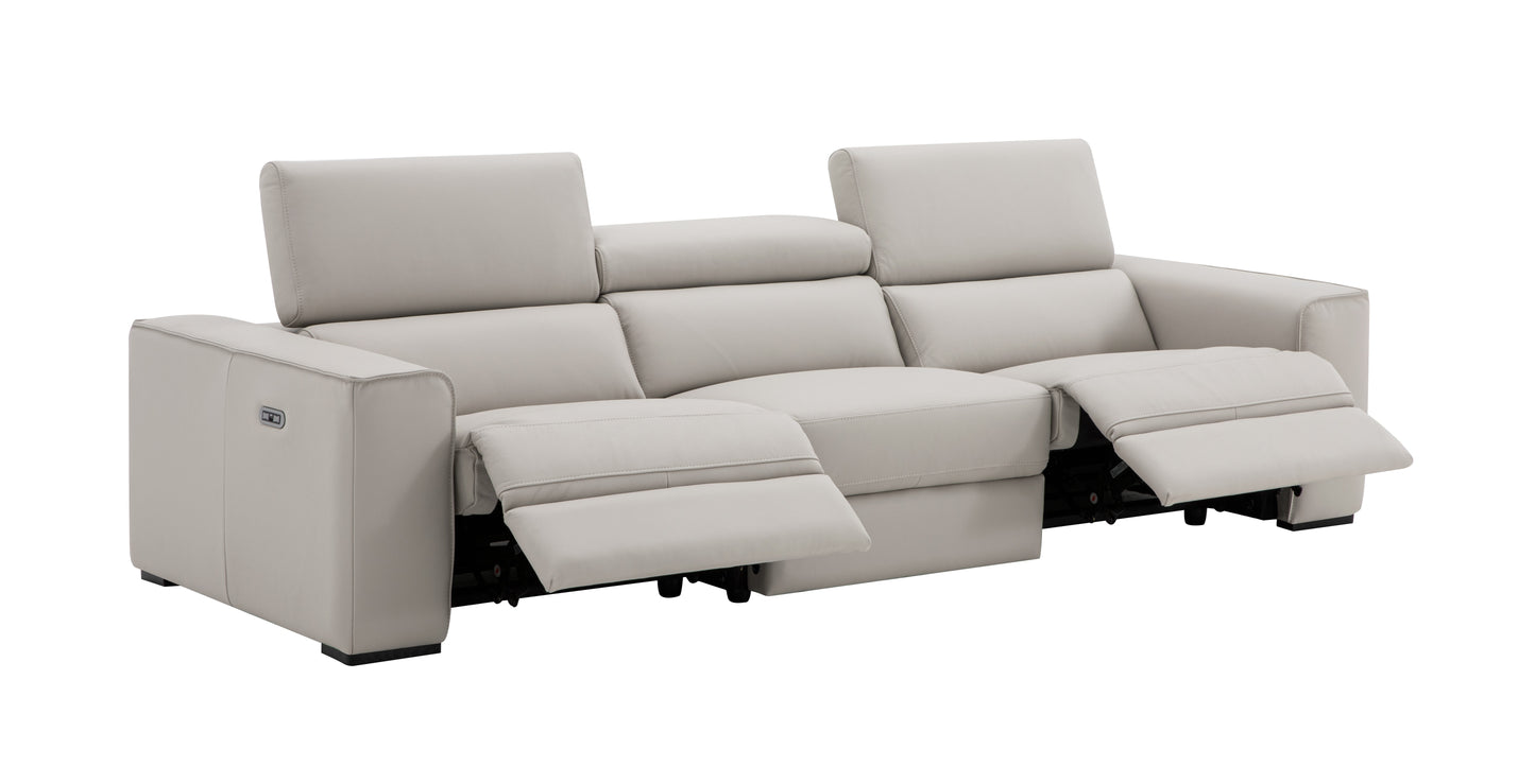 J&M Furniture Picasso Sofa in Silver Grey