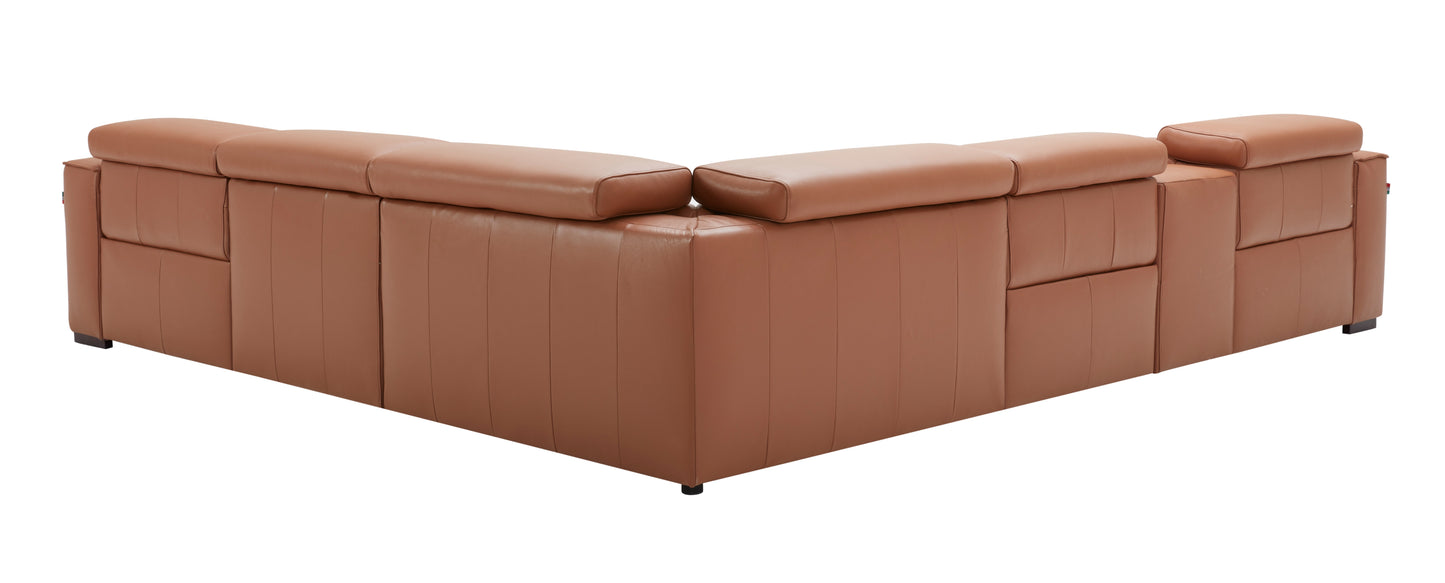 J&M Furniture Picasso Motion Sectional in Caramel