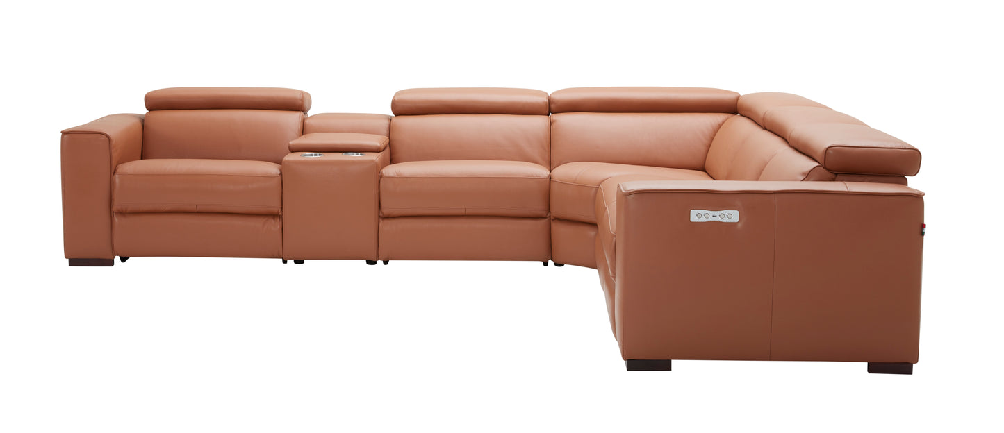 J&M Furniture Picasso Motion Sectional in Caramel