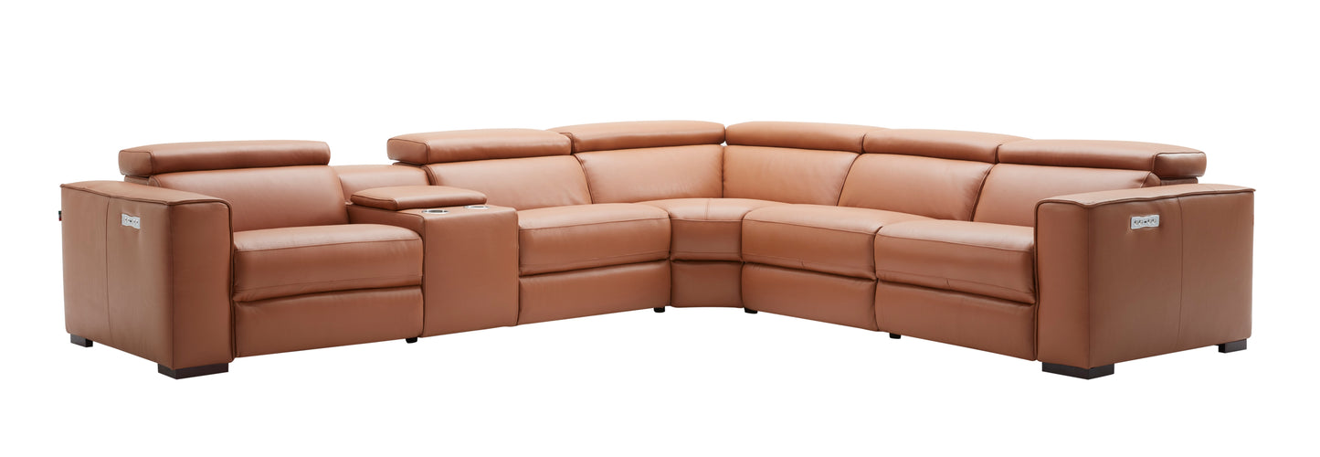 J&M Furniture Picasso Motion Sectional in Caramel